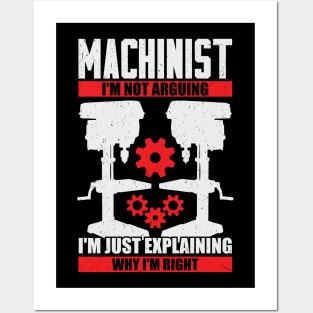 Funny Machinist Machine Operator Gift Posters and Art